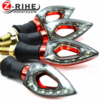 

2 Pair for ktm bmw yamaha suzuki High quality Waterproof Amber Light Universal 12 LED Motorcycle Turn Signal Indicators Lights