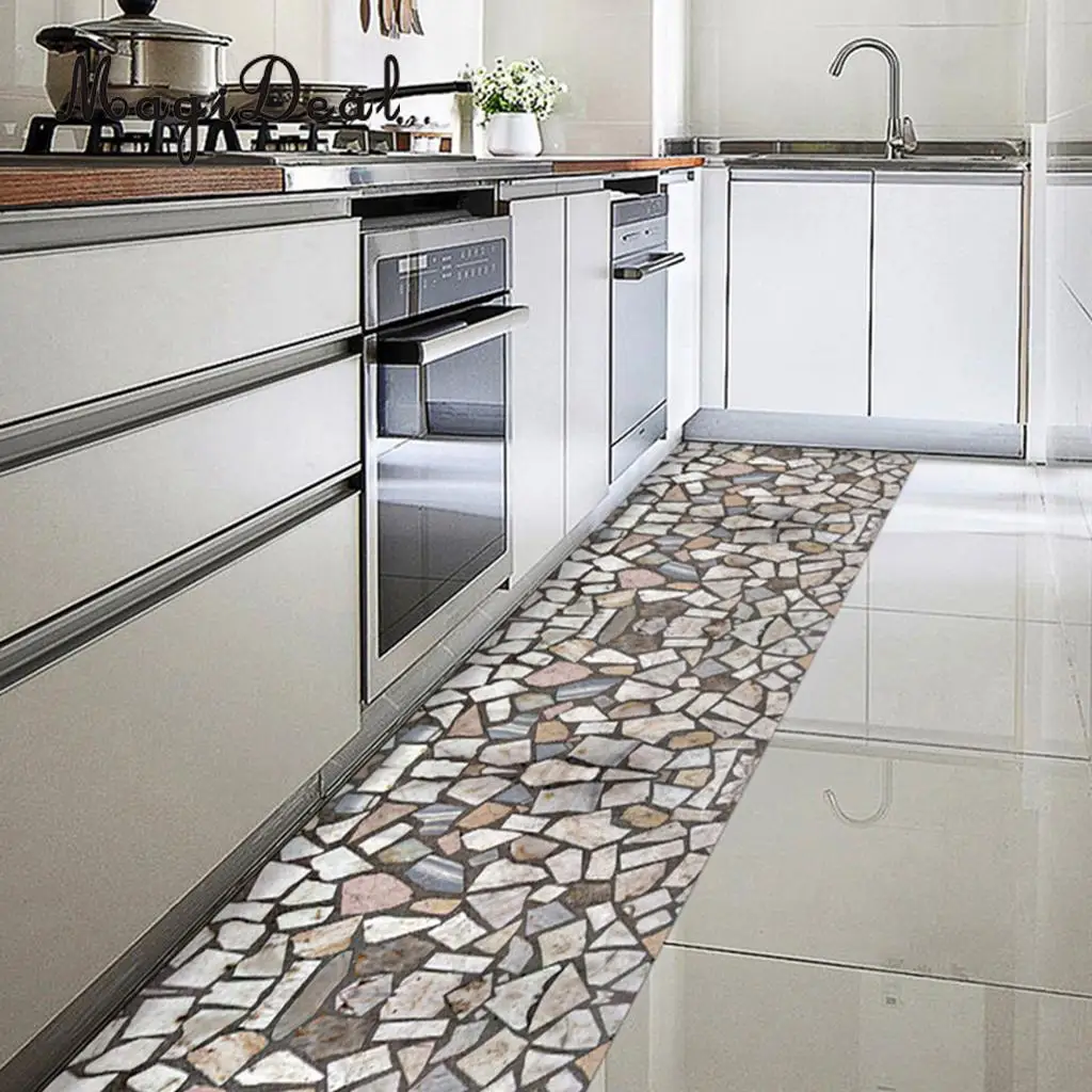 MagiDeal Home Decor Self-adhesive Cobblestones Murals Bathroom Kitchen Floor Stickers Wall Decals