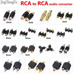 JCD Новый RCA Женский на RCA Женский аудио-видео кабель Jack разъем адаптера разъем 3 RCA AV аудио-видео Женский на Женский