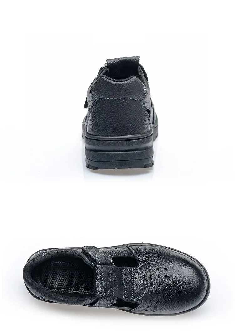 Кожаная защитная обувь; мужские летние ботинки; Мужская дышащая обувь со стальным носком и стальной подошвой