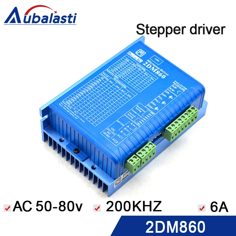 

JMC stepper motor driver 2phase digtial step driver 2DM860H 2DM860 AC30-80V 2.1-8.4A use for cnc router engraving machine