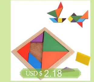 32 шт. DIY головоломки пазл детские игрушки обучения Развивающие набор Цвет Изменен подарок для творчества играть Junior Tangram дерево новый
