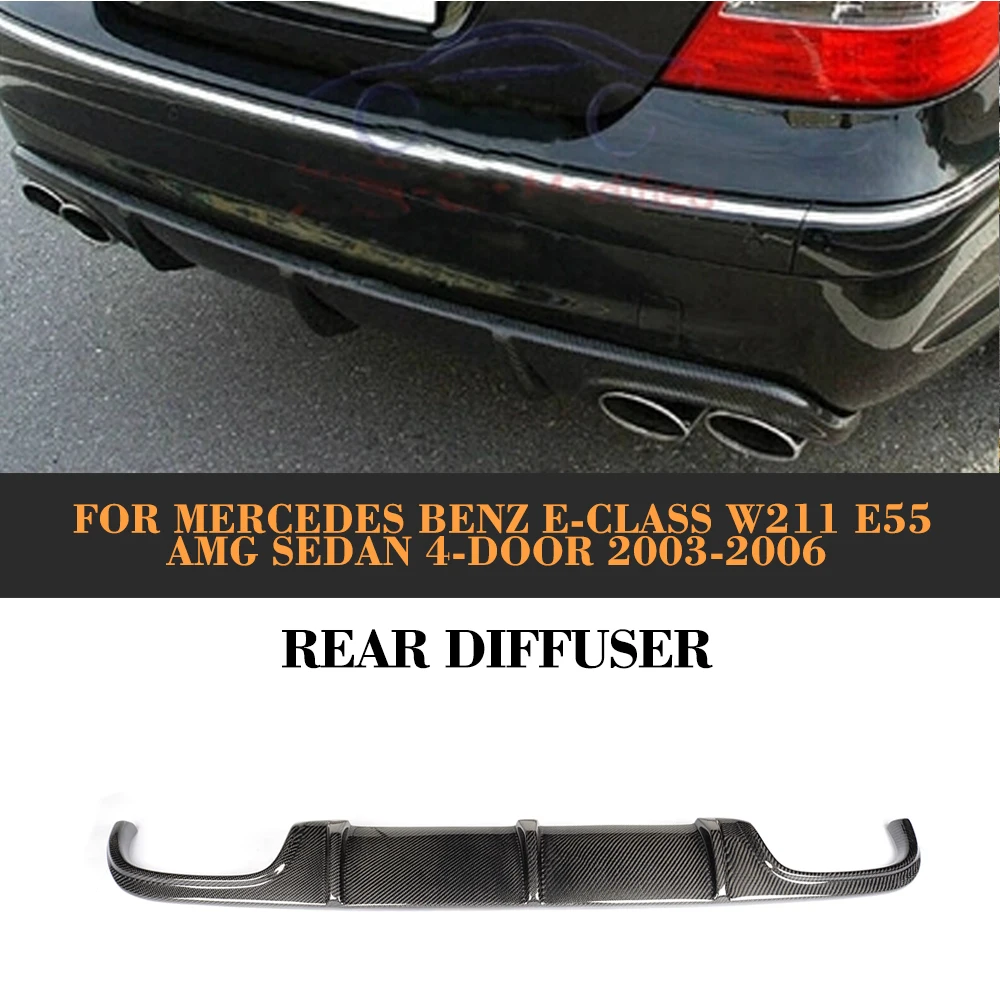 E Class Carbon Fiber rear lip diffuser for Mercedes Benz W211 E55 AMG
