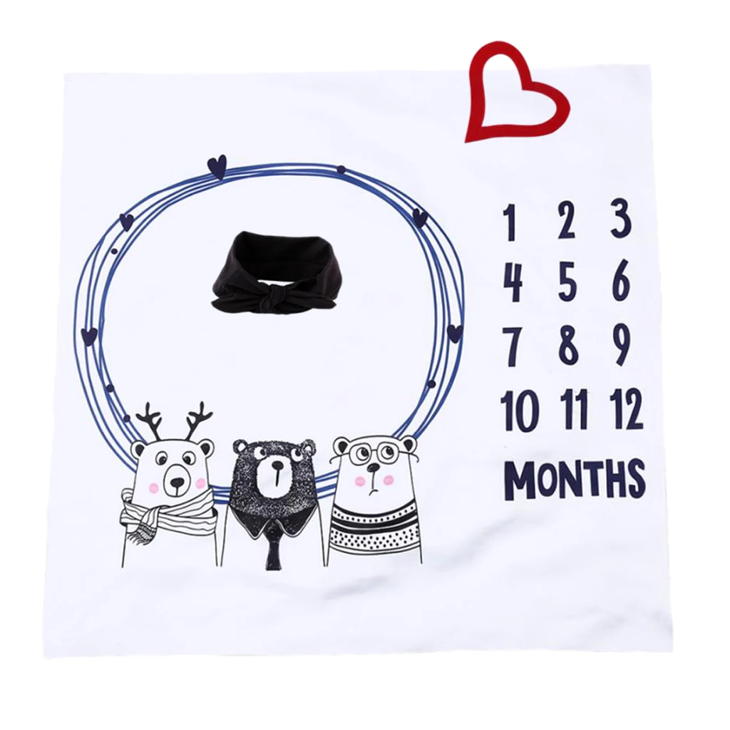  Newborn Photo Blanket Infant Monthly Blanket Baby Blanket Photo Props, Baby Monthly Milestone Blanket for Newborn Baby Clothing