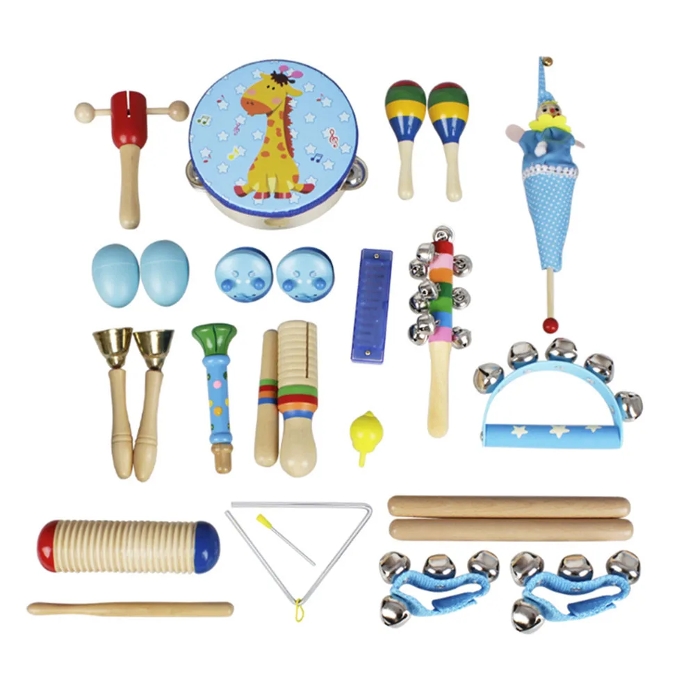 22 шт., музыкальные инструменты для малышей, детская игрушка, деревянная перкуссия, 2019, инструменты, игрушки для детей, мальчиков, девочек