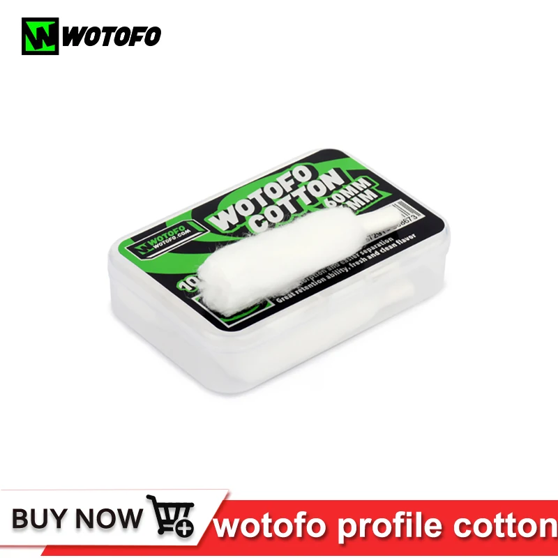 10 шт. оригинальный Wotofo профиль Хлопок фитиль 6 мм диаметр хлопок для сетки катушки