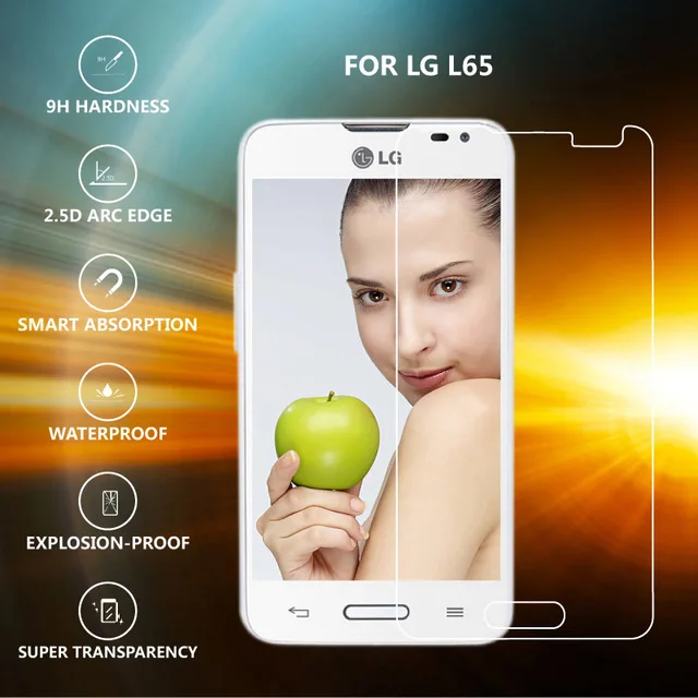 2.5D Закаленное стекло для LG L65 Dual Высококачественная защитная пленка