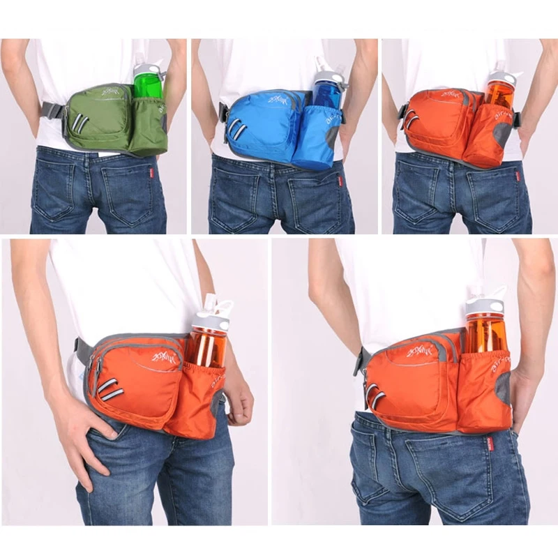 Women Men Bum Pack Running Water Bag Outdoor Sport Light Weight Sport Bottle Bag