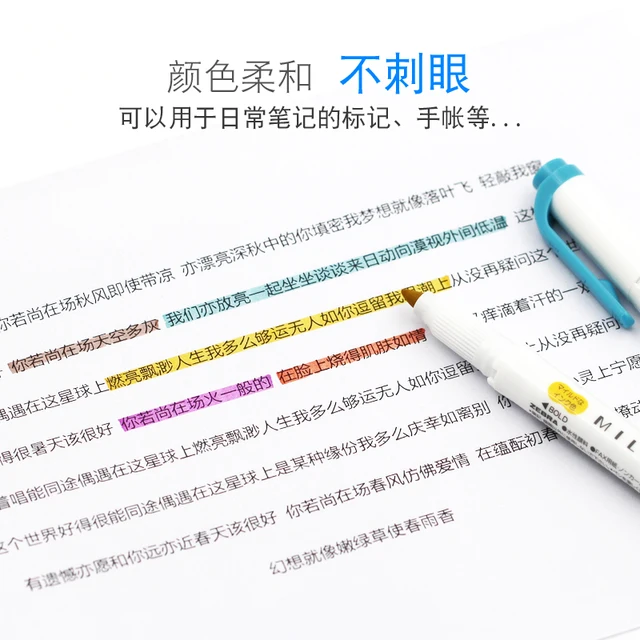 Japan ZEBRA Mildliner Light Double-headed Highlighter WKT7 Highlighter Marker Pen 5PCS/1SET