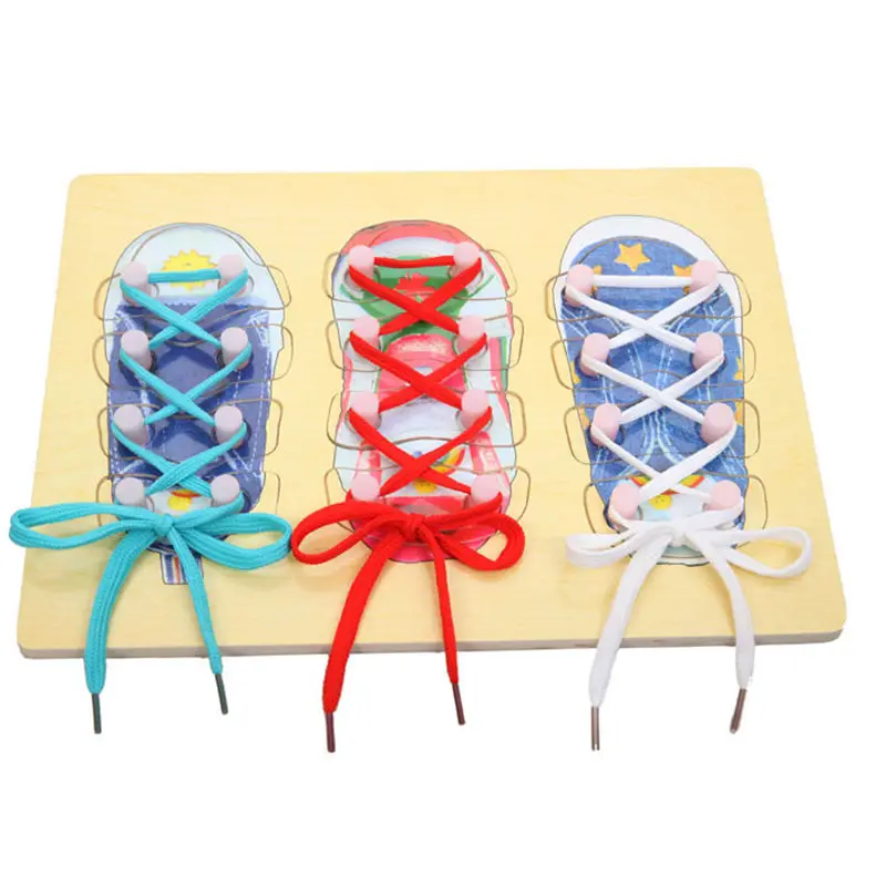 

Professional educational toys Montessori Children's educational toys for boys and girls shoelaces stringing 1-2-3-4-5 years