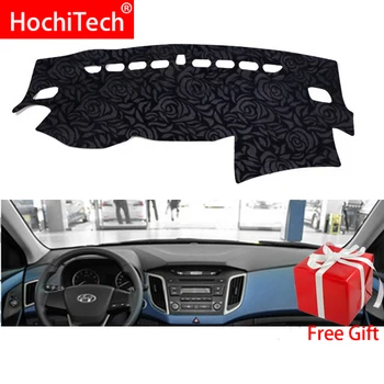 

Rose Pattern Non-slip Dashmat Dash Mat Dashboard Cover Pad Cover Carpet Car Sticker for Hyundai IX25 Creta 2014-2019 Car Styling