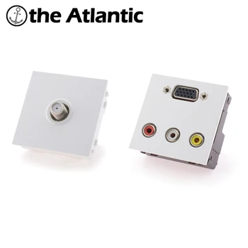 

GY Series- VGA Outlet Satellite Socket Outlet Multimedia Socket Audio Video Socket White/Black Plastic Function for Moduler Only