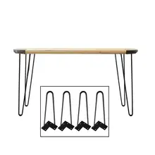 4 Pcs European and American Style Black Iron Table Leg Bracket Coffee Table Desk Furniture Legs