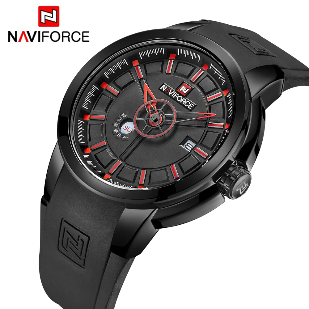 NAVIFORCE мужские часы Элитный бренд Спорт Военная Униформа для мужчин аналоговые