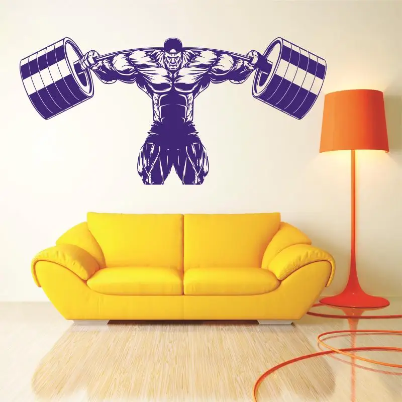 Dctal GYM wall sticker  Logo Name GYM Decal Posters Vinyl Wall Decals Pegatina Quadro Parede Decor Mural GYM Sticker 17