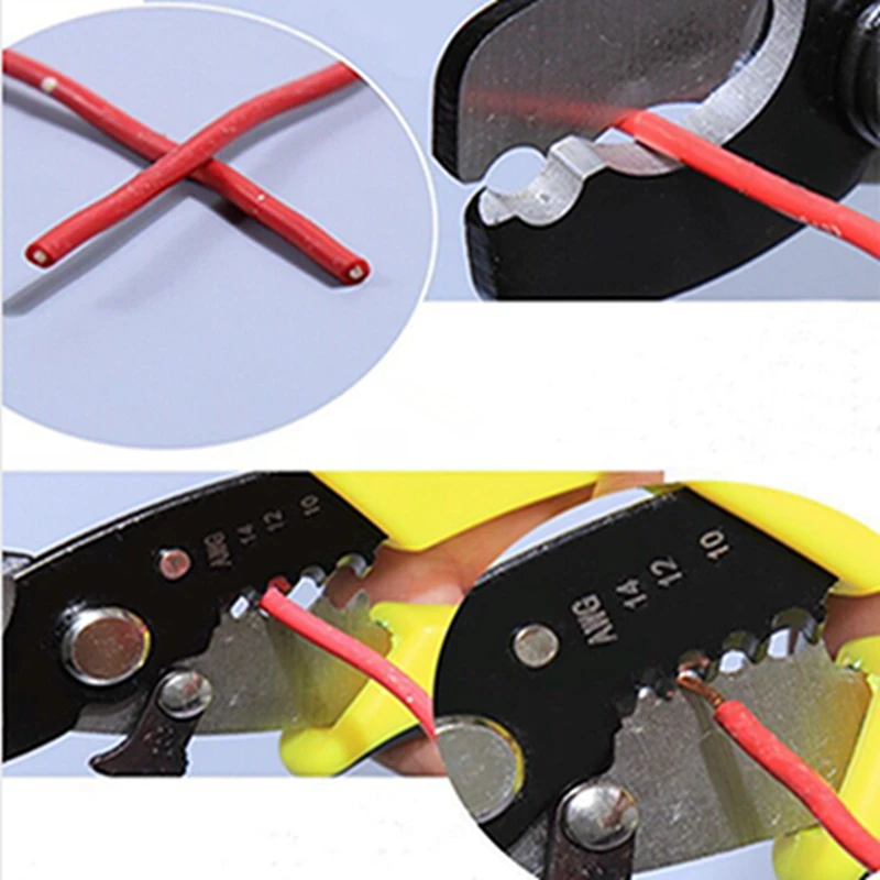 Multifunctional Wire Stripper Pliers Crimper Cable Cutter Stripping Pliers Wire Cutter Cable Clamp Crimping Tool Hand Tools (5)