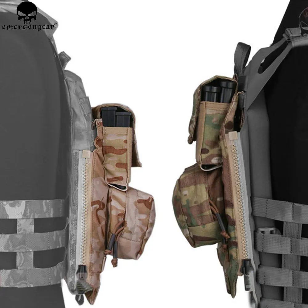 EMERSONGEAR Back Pack Zip on Panel For AVS JPC 2.0 CPC Vest Hunting Airsoft Paintball Combat Backpack Multicam Black EM9286