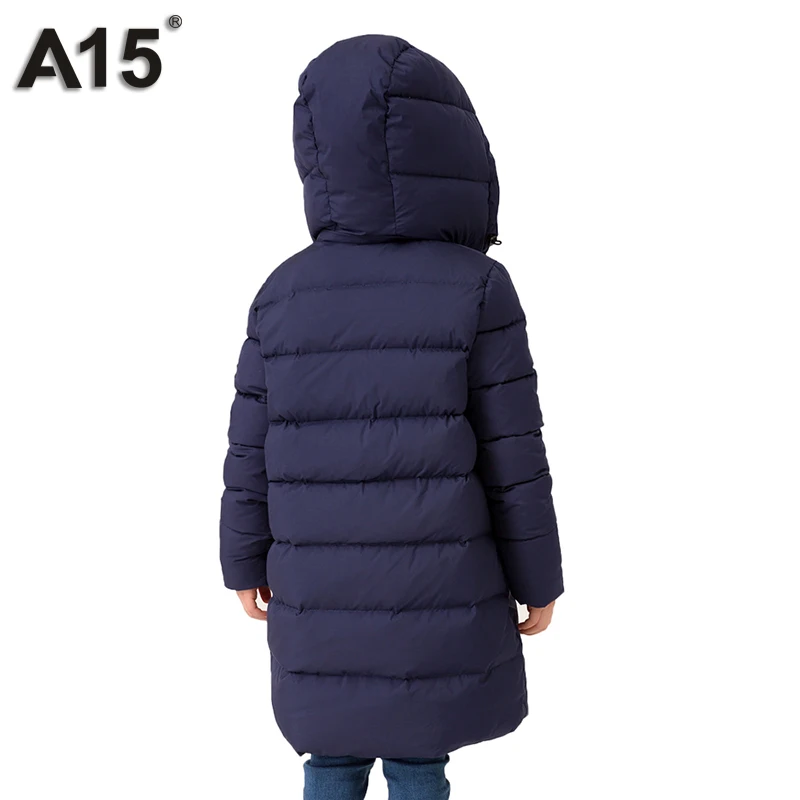 Kids Winter Jacket for Girls Winter Down Coat Teenage Girls Parkas Toddler Children Warm Long Hooded Outwear Size 6 8 10 12