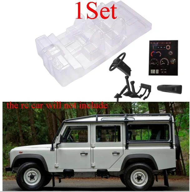 

1Set Transparent Simulated Interior Steering Wheel Stickers Screws Seat Dash Board Bracket for RC Model Cars Traxxas TRX4 D110