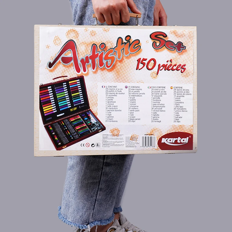 Online 86 sätze von kinder aquarell stift pinsel farbe stift kreide ölgemälde stick farbe bleistift gouache kunst liefert