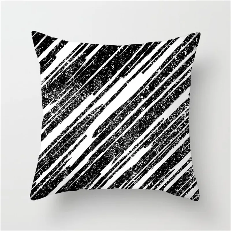 

Fuwatacchi Simple Geometric Print Cushion Cover Stripe Wove Hart Printed Pillow Cover Chair Sofa Home Decorative Pillow Case