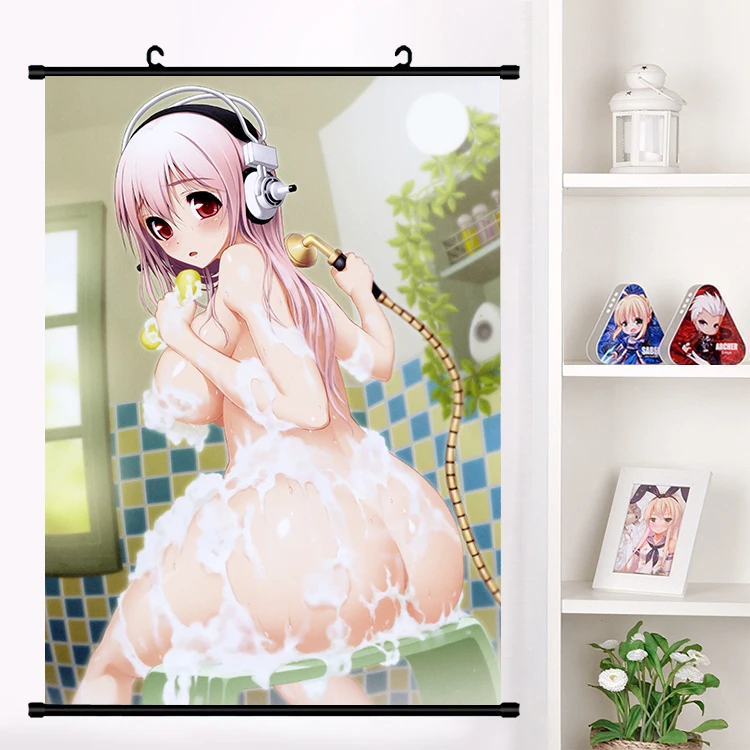 Японское аниме SUPERSONICO Super Sonico сексуальный косплей настенный свиток Фреска плакат Настенные подвесные плакаты Otaku коллекция домашнего декора подарок