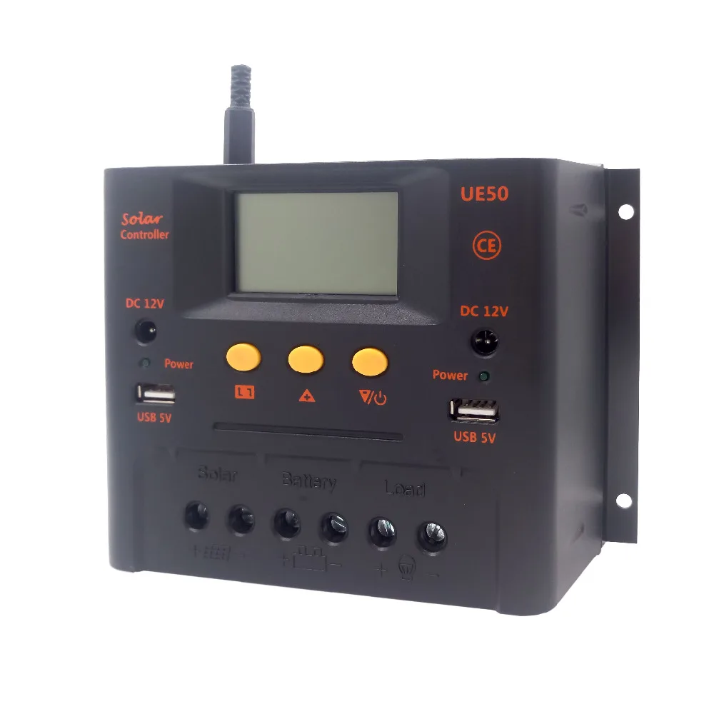 

Tumo-Int 50Amp PWM Solar Controller, 12/24V input with two 5Vdc USB and two 12Vdc Power Sockets