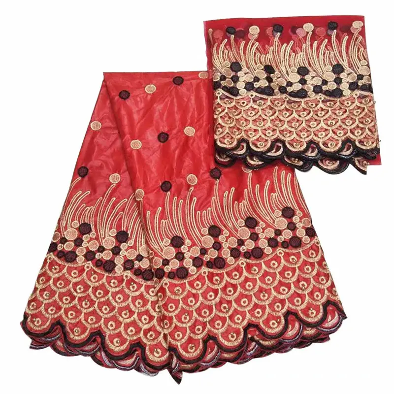 

Latest African Lace Fabric Guaranteed quality! embroidery bazin riche getzner 5yards and 2yards swiss voile lace BA1025