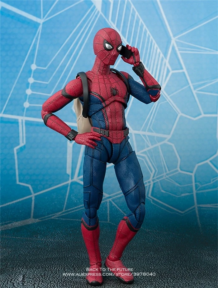 Disney Marvel Человек-паук выпускников; высота каблука 14 см фигурку аниме мини украшения ПВХ Коллекционная Статуэтка игрушка модель для детей