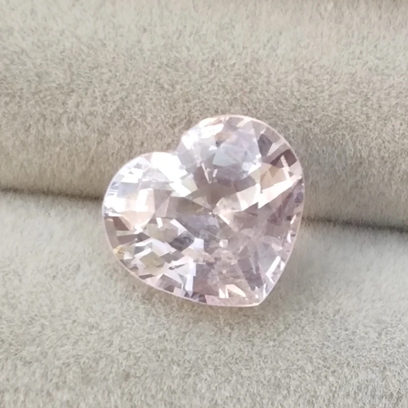 chenwanfu natural Mogok myanmar Spinel loose stone Coloured Gemstone pink white heart-shaped 2.96 carat | Украшения и аксессуары