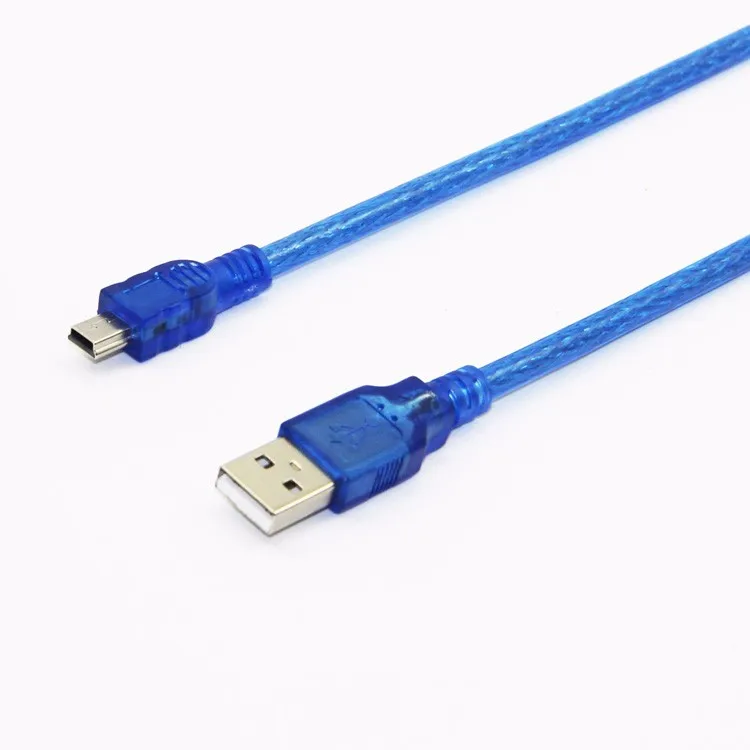 Bochara Mini 5P USB кабель USB 2,0 Тип A штекер для Mini 5P Мужской кабель для передачи данных двойное экранирование(фольга+ Плетеный) 30 см 50 см 1 м