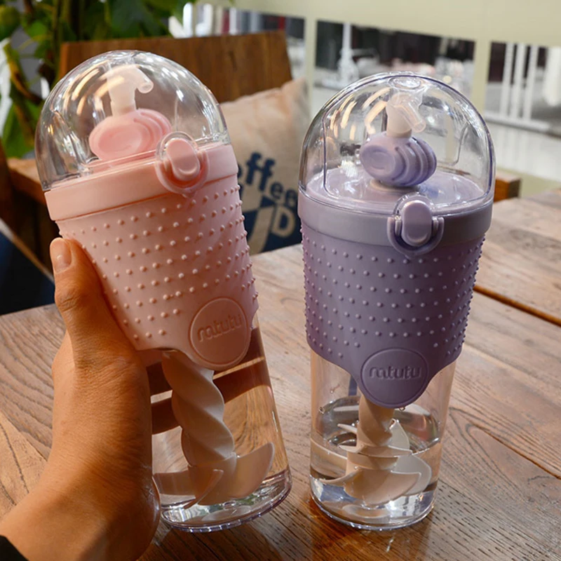 500ML Kids Plastic Water bottles Protein Shaker Blender Bottles with