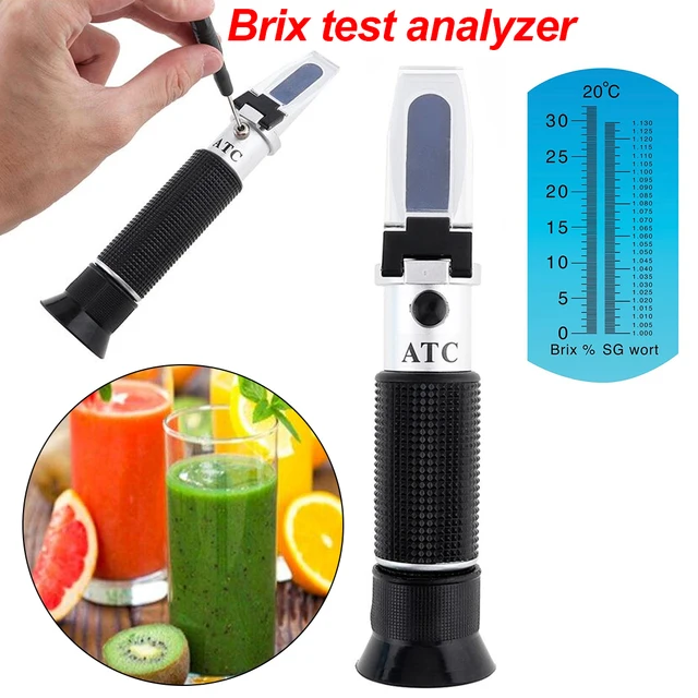 Handheld alcohol Refractometer sugar concentration meter densimeter 0