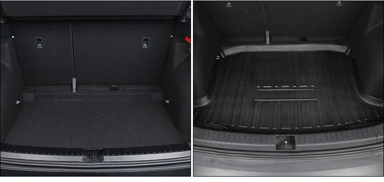 Lsrtw2017 из искусственной кожи автомобиля Коврики для багажника Багажник автомобиля коврик для Skoda Karoq ковер интерьерные аксессуары