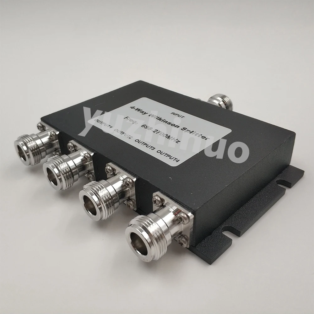 698 ~ 2700 МГц 4 полосный разветвитель N Female Power Splitter 1 разделитель для 2G 3G 4G усилитель
