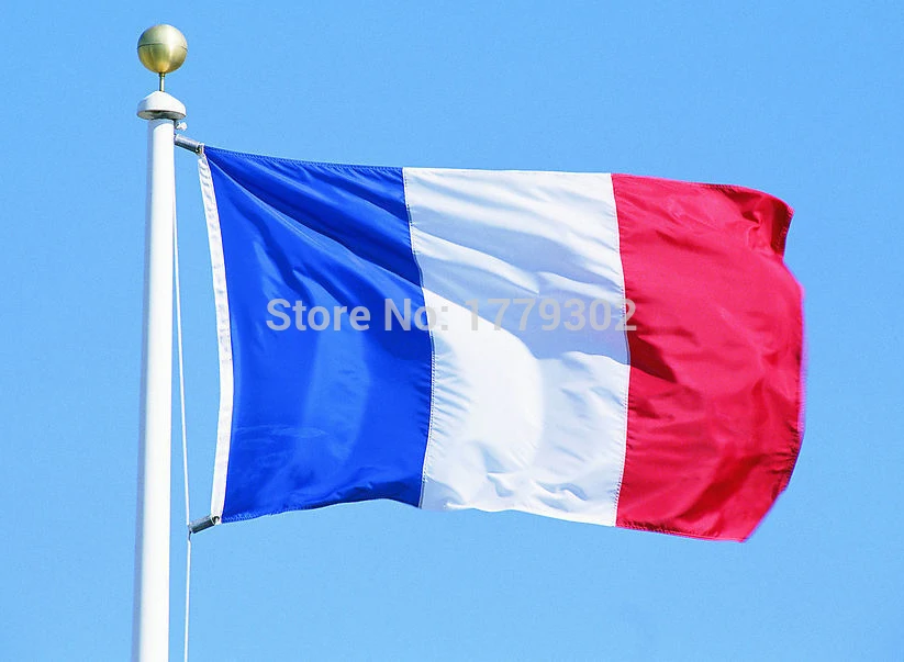 French flag 100D Polyester custom flag 90x150cm Sport Outdoor Banner