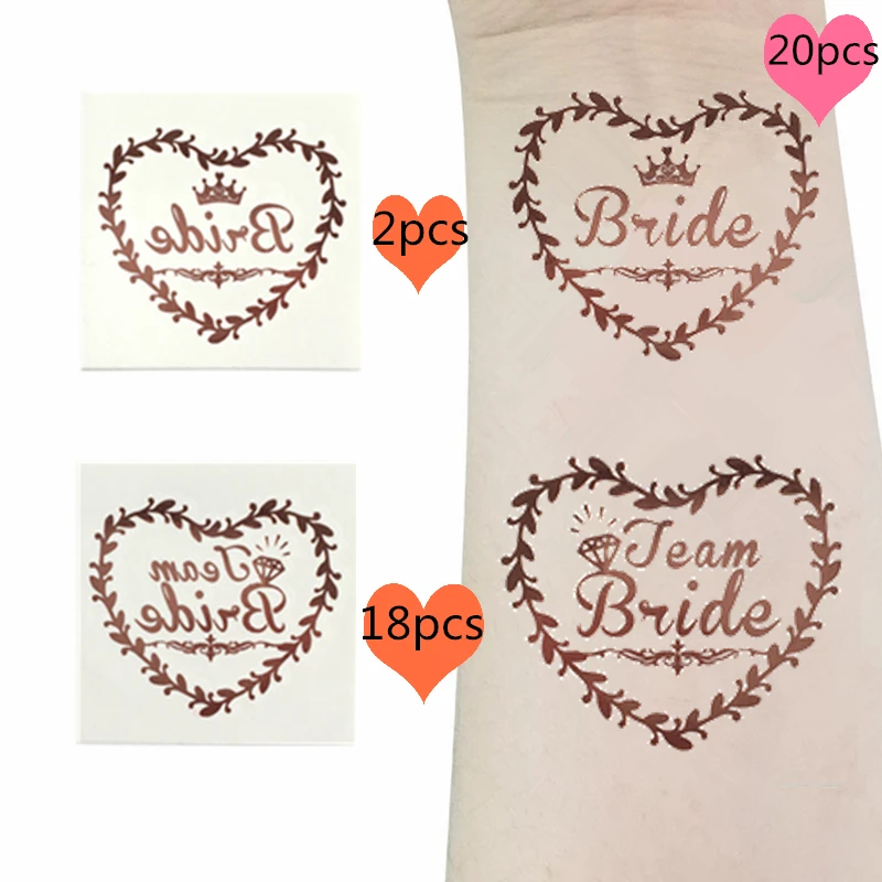 Team bride Sticker Свадебные аксессуары для волос из розового золота, металлическая повязка на голову для девичника, вечерние украшения для девичника, свадебные подарки для девичника, Q - Цвет: Team bride Sticker