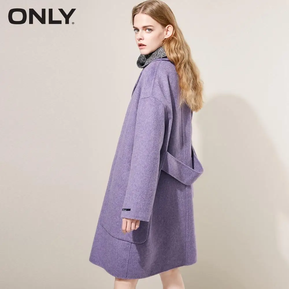 Koop Alleen Vrouwen Winter Nieuwe Dubbelzijdige Wol Lange Wollen Jas Onzichtbare Knoopsluiting {Raktische Grote Pocket | 11844S506