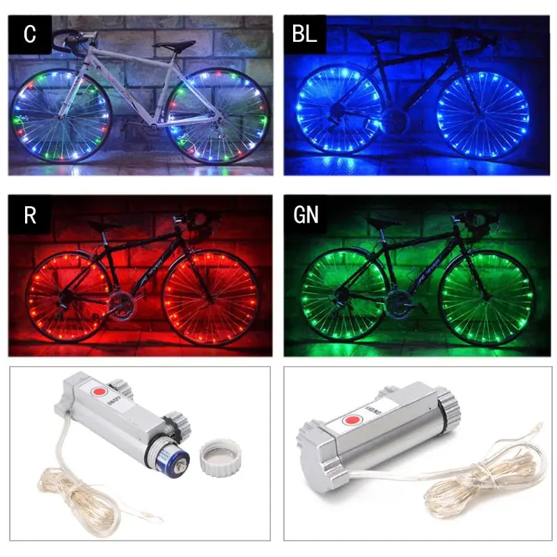 

20 LED Bicycle Spoke Light Safety Cycling Night Lamp Wheel Lights Fashion Cool MTB Bike Parts Hub Light Tire Waterproof