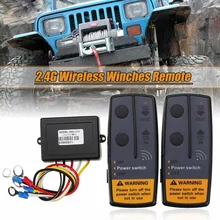 2.4G 12V 50M Digital Wireless Winches Remote Control Recovery Kit For Jeep SUV