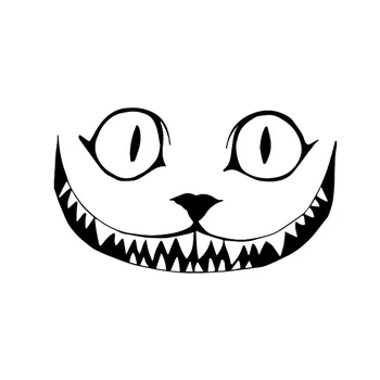 

15.2*8.9CM Cat Growl Smile Face Halloween Horror Vinyl Car Sticker Window Decoration Decal C4-0642
