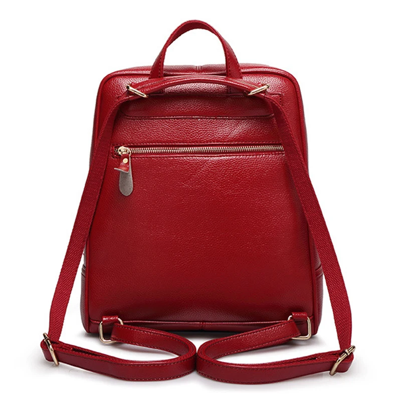 Модный женский кожаный рюкзак, многофункциональная школьная сумка на молнии для девочек-подростков, Женский дизайнерский рюкзак для путешествий, рюкзак Mochila