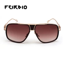 Feirdio Novedad Para Hombres de Las Mujeres Dom Vidrio Patas de Aleación de Marco gafas Elegantes Gafas De Sol Gafas Uv400 gafas de sol de Estilo de La Vendimia Del Verano viajes