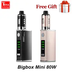 Оригинальный Bigbox мини 80 Вт Vape комплект электронных сигарет Mod поле испаритель Hookahwith 2200 mAh Батарея электронной сигареты дым светодиодный