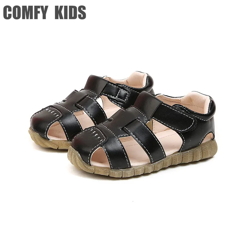 COMFY KIDS Summer Top Selling Boys Sandals Shoes Soft Leather Flat With Kids Child Sandals Shoes