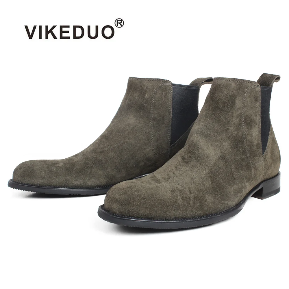 mens green suede chelsea boots