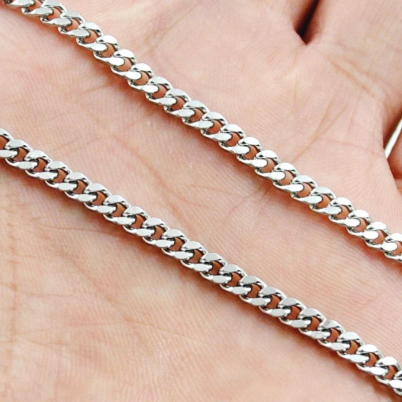 

0.99 Dor/Piece Promotion ! 21cm*3mm Silver Chains Bracelets 316L Stainless Steel For Women Men Fashion Jewelry Gifts KB818A