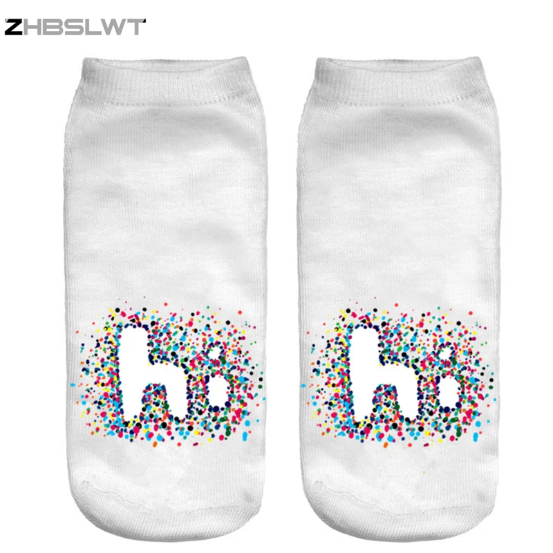 

ZHBSLWT 3D Printed Women Socks New Unisex Cute Low Cut Ankle Socks Child Draws The Cartoon KIDS Women's Casual Socks-098
