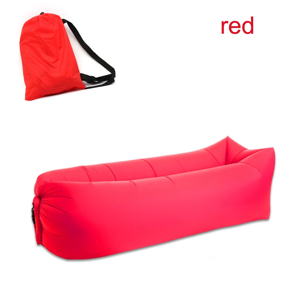 Camping Ultralight Fast Inflatable Sofa Lazy Bag Sleeping Bag 240*70cm outdoor Portable Air Banana Sofa Beach Bed Air Bed