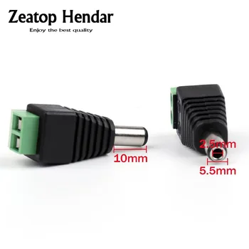 

100Pcs 5.5mm x 2.5mm CCTV Male DC Jack DC Connector Power Plug for Security CCTV Camera System